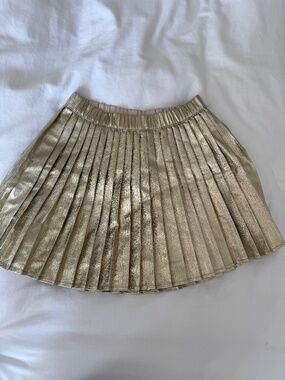 Gold pleated skirt